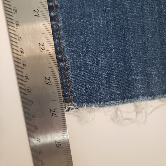 STS Blue Size 27 Women's Jeans Alicia High Rise Cropped Raw Hem Button Fly - Picture 7 of 12